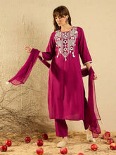 Traditional Women’s Kurta Pant Dupatta Ensemble