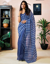 Jaipuri Hand Block Printed Soft Cotton Mulmul Saree