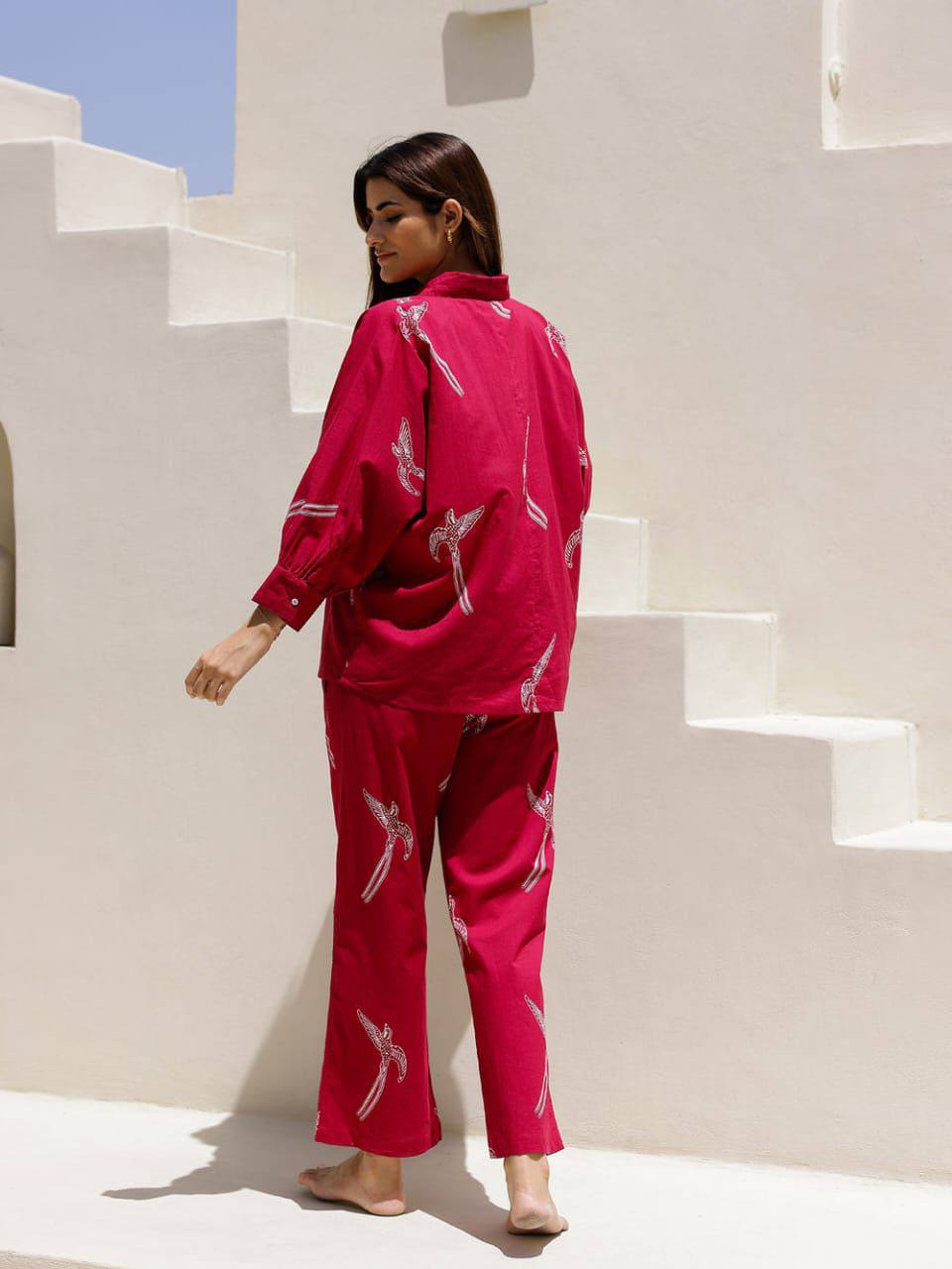 Women’s Printed Co-Ord Set – Stylish Shirt & Pant Set for Casual & Resort Wear