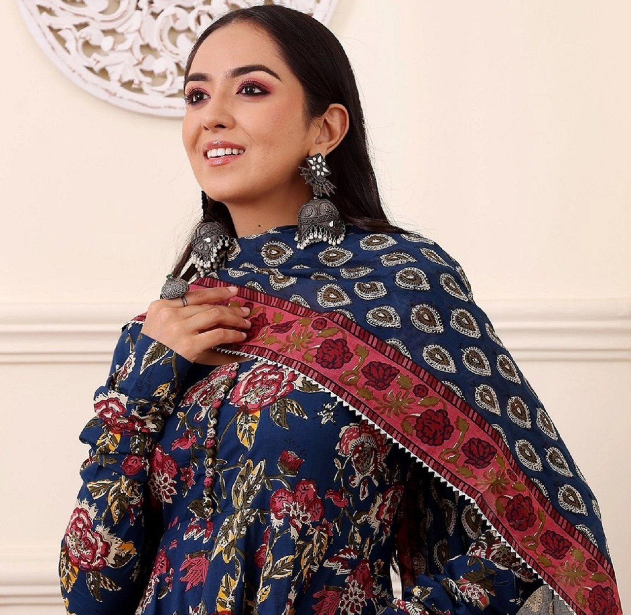 Women Cotton Silk  Kurta Pant Dupatta Set