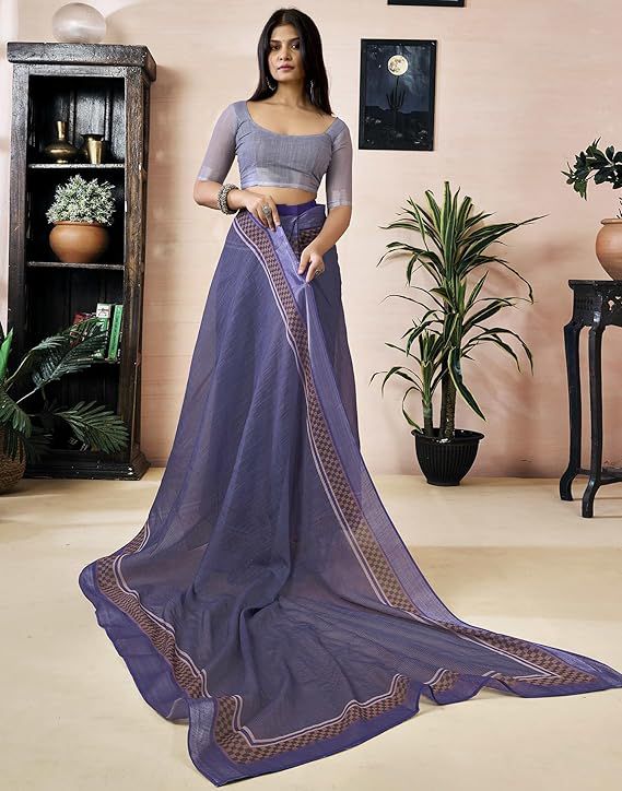 jaipuri Hand Block Printed Soft Cotton Mulmul Saree